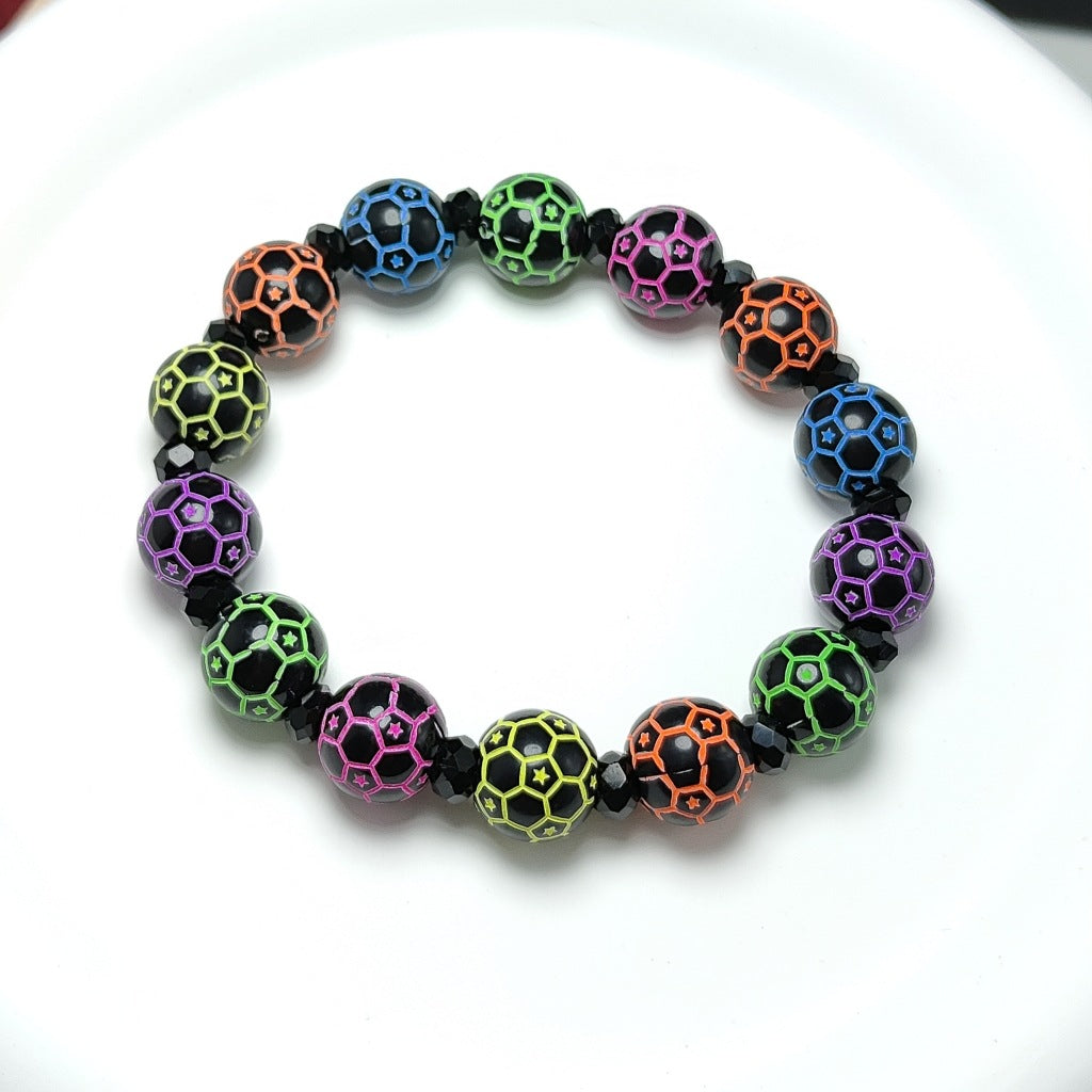 Wholesale Sports Series Rugby Football Volleyball Tennis Basketball Beaded Bracelets ACC-BT-Qiyu001