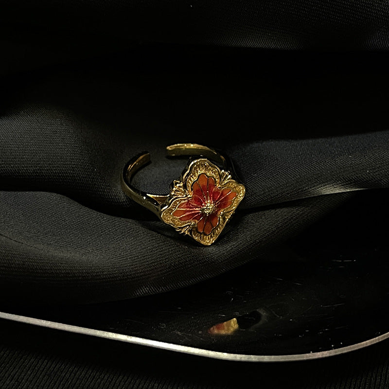 Wholesale Brati Woven Gold Carved Retro Hollow Pattern Open Ring Adjustable Rings ACC-RS-JiuHao007