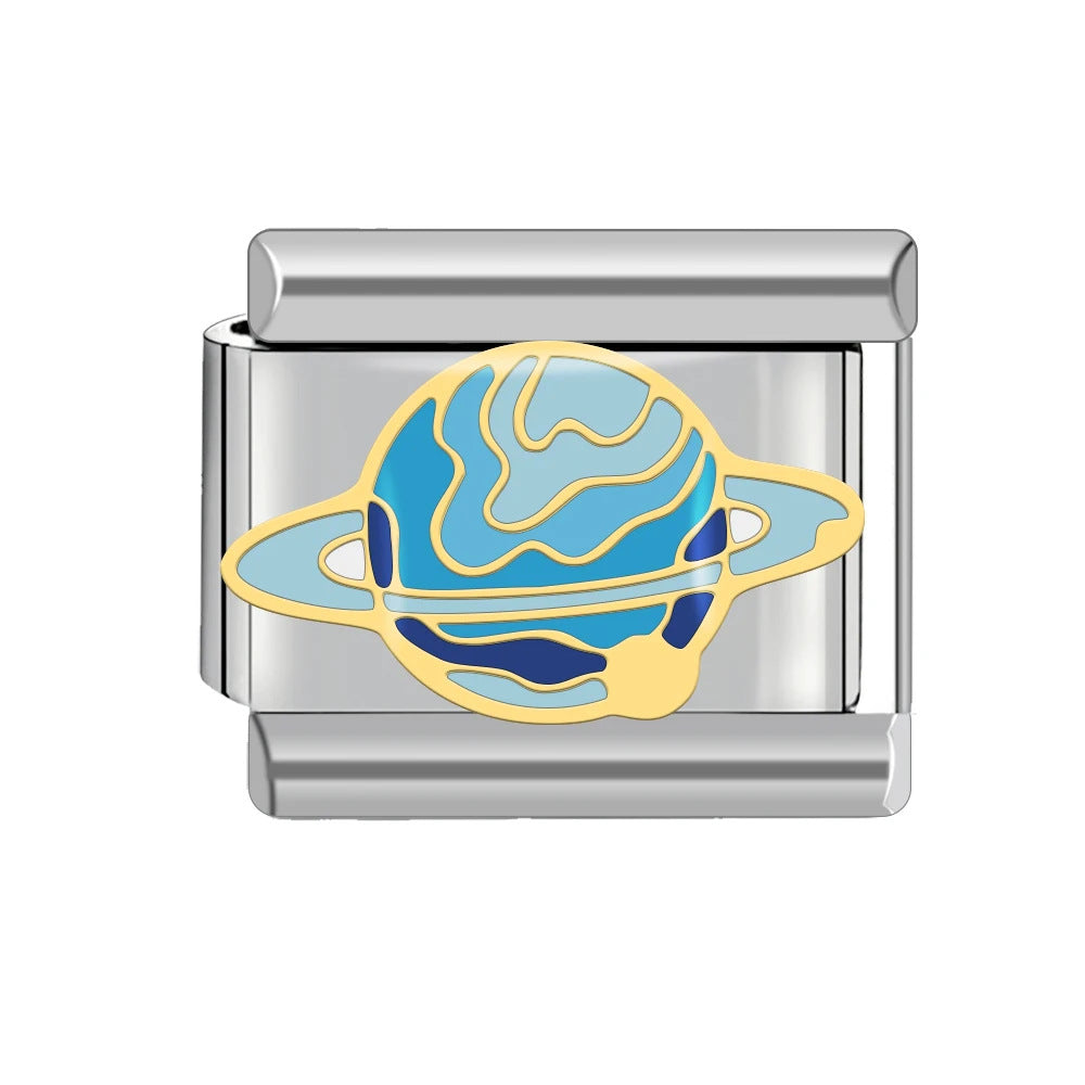 Wholesale Italian Charm Bracelet 9mm DIY Splicing Landscape Pattern Titanium Steel Composable Bracelet