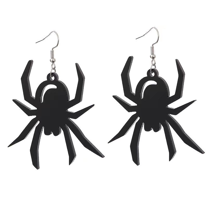 Wholesale  Halloween Black Spider Earrings Acrylic Spider Earrings Spot