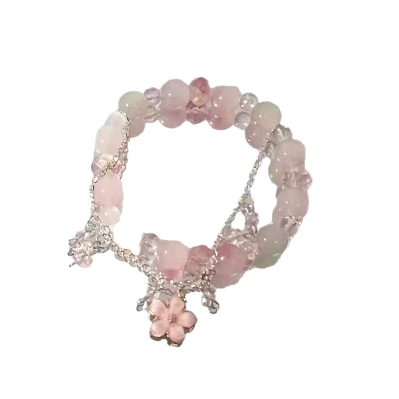 Wholesale  Small Peach Blossom Beaded Bracelet