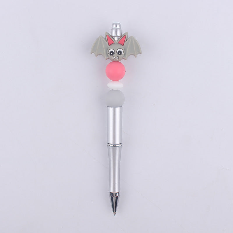 Wholesale  Halloween Pumpkin spider silicone  beaded pen