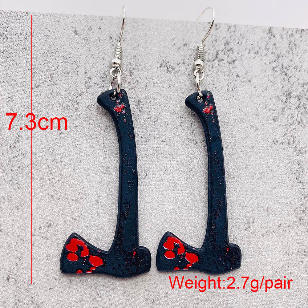 Wholesale  blood print acrylic earrings
