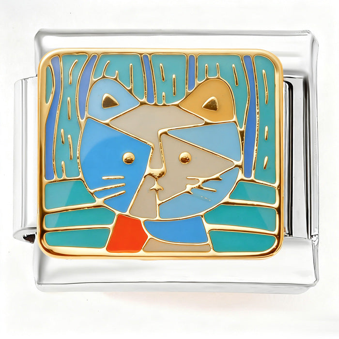 Wholesale  Italian Charm Bracelet 9mm DIY color patchwork Creative Stainless Steel Composable Bracelet