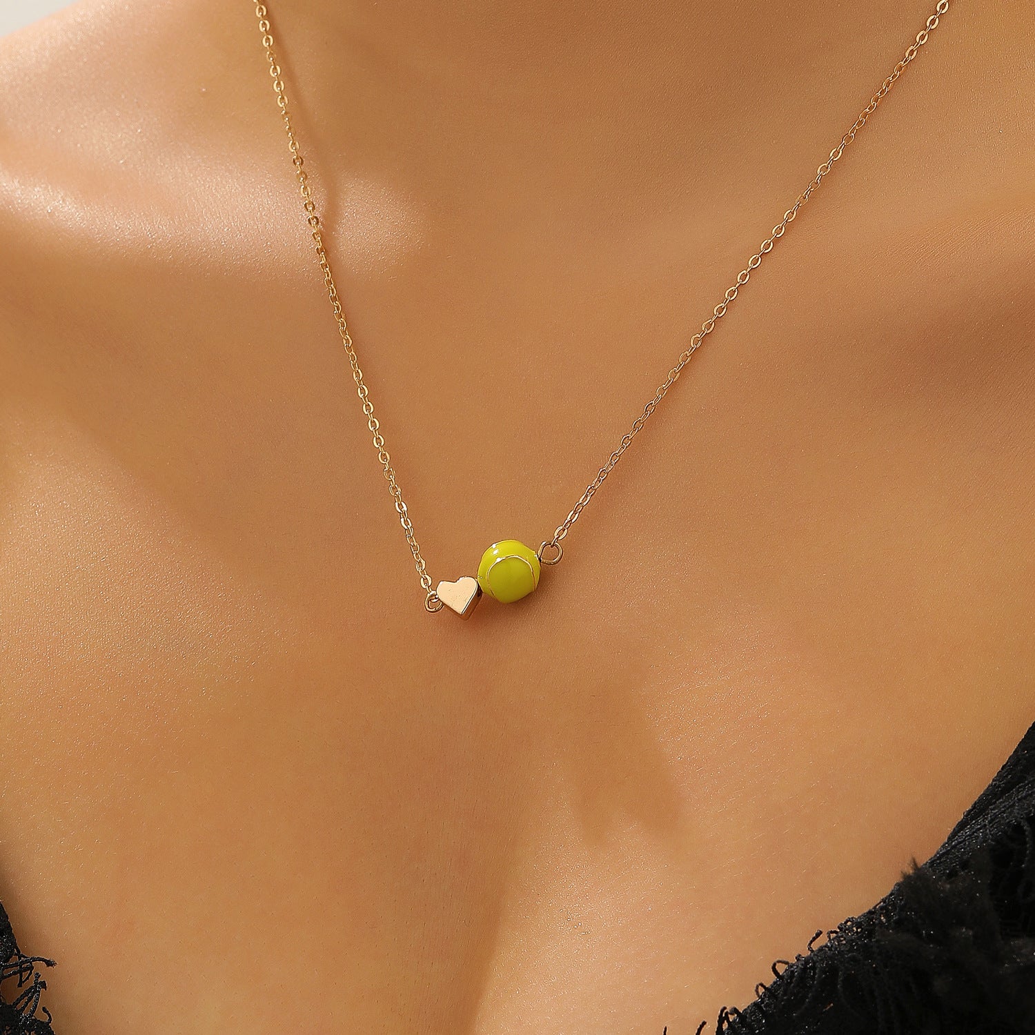 Wholesale Love Basketball Necklace Sports Style Rugby Volleyball Baseball Necklace