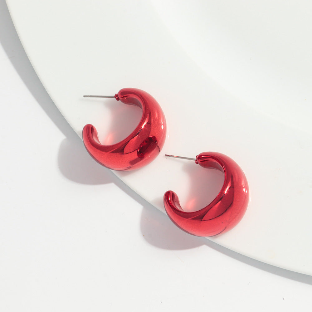 Wholesale Valentine's Day Red Acrylic Earrings