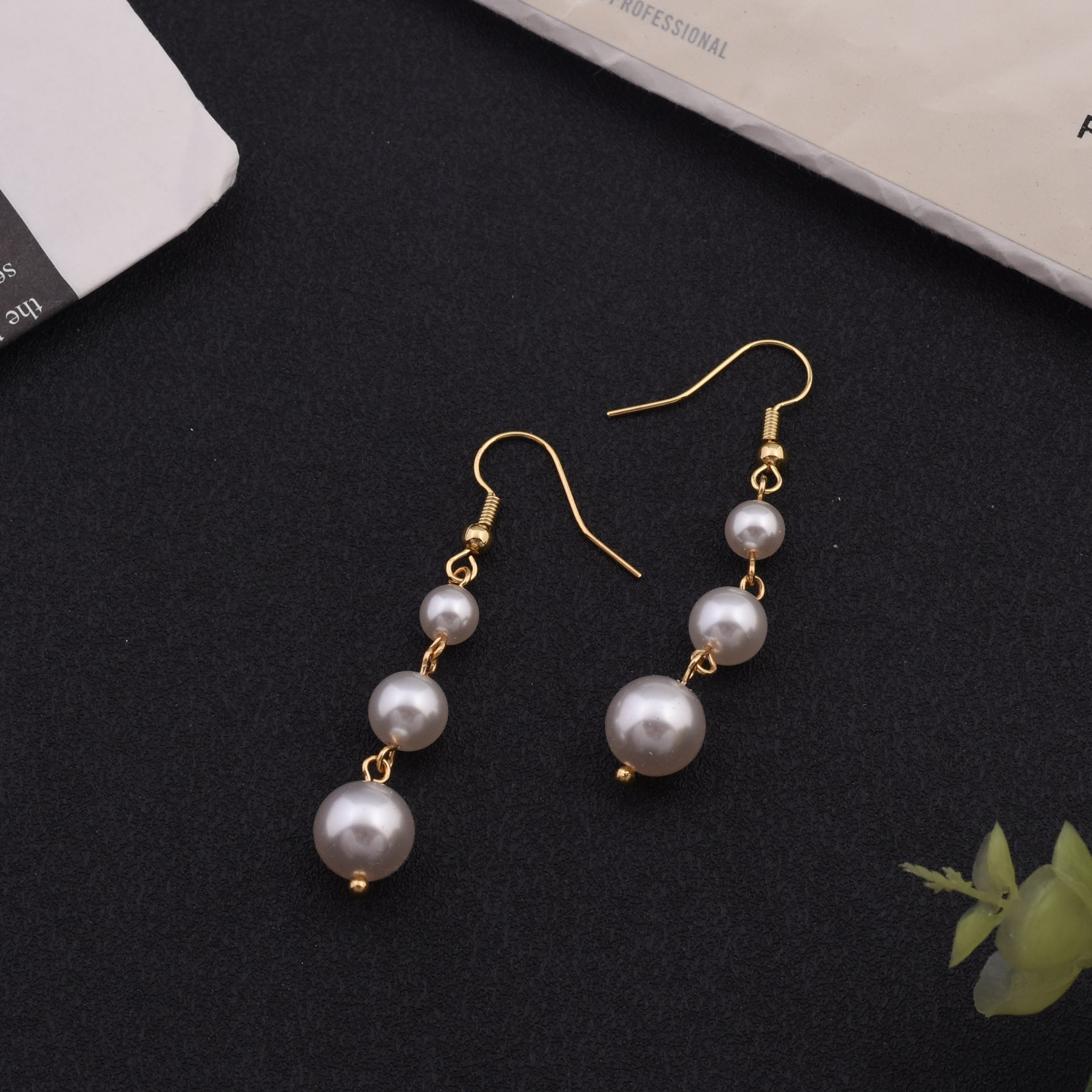 Wholesale 925 silver long tassel pearl earrings