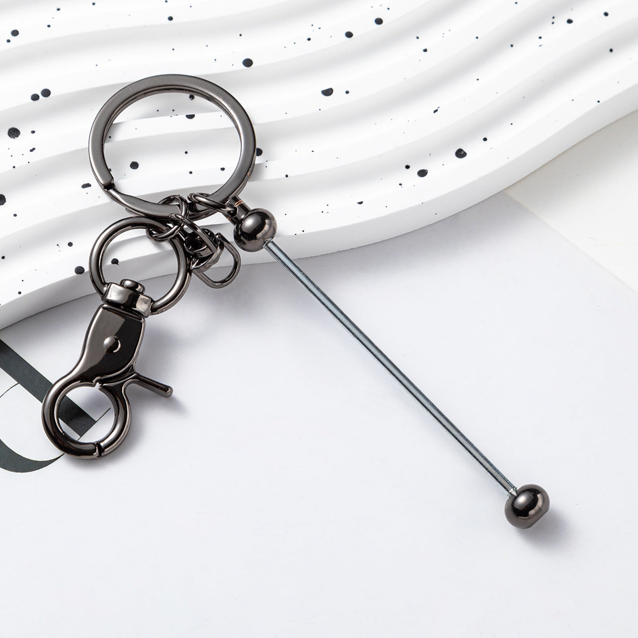 Wholesale Beadable Keychains Gradient Color DIY Beaded Keychains ACC-KC-HuaH009