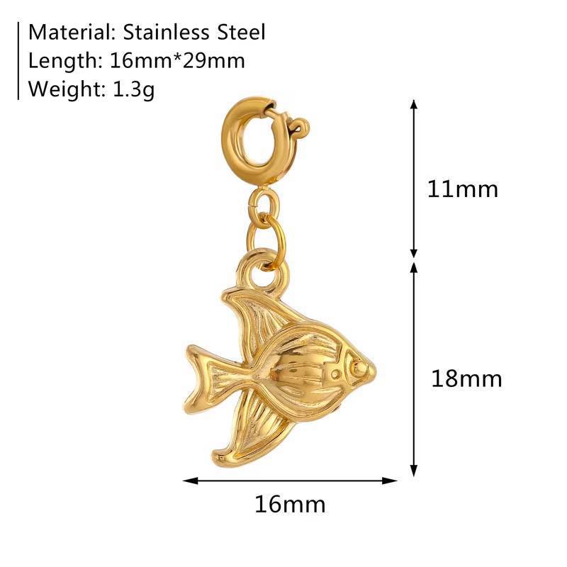 Wholesale Stainless steel marine insect and flower pendant