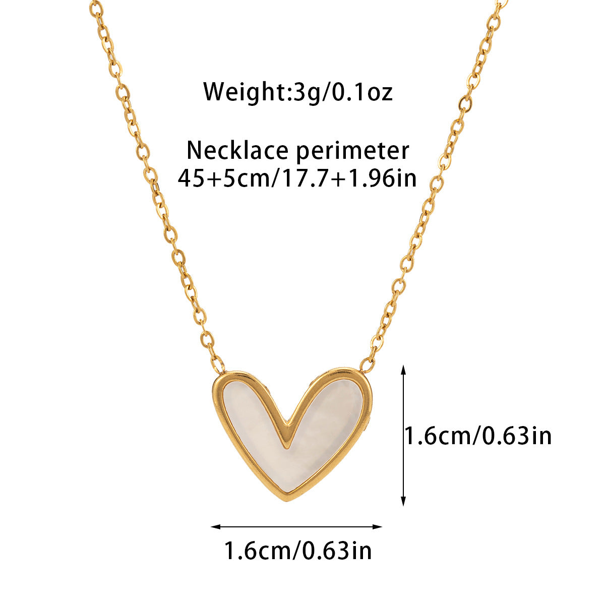 Wholesale 18k Gold Plated Necklace Titanium Steel Necklace Shell Necklace ACC-NE-Jind004