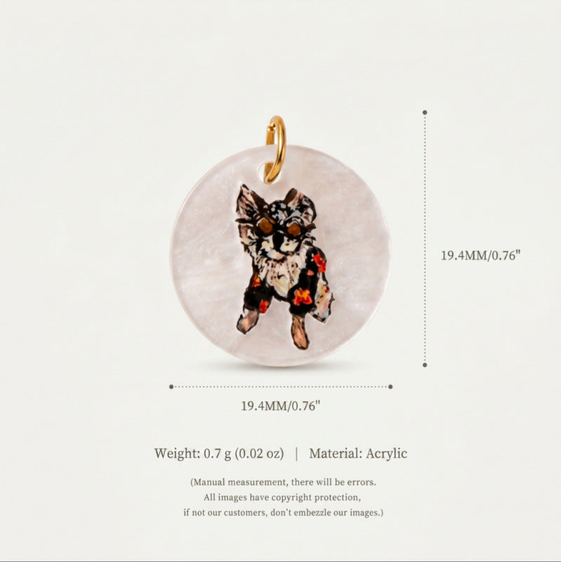 Wholesale Cute Cat Pendant Stainless Steel 18K Gold Plated DIY Jewelry Making Fashion Accessory Boutique Resale