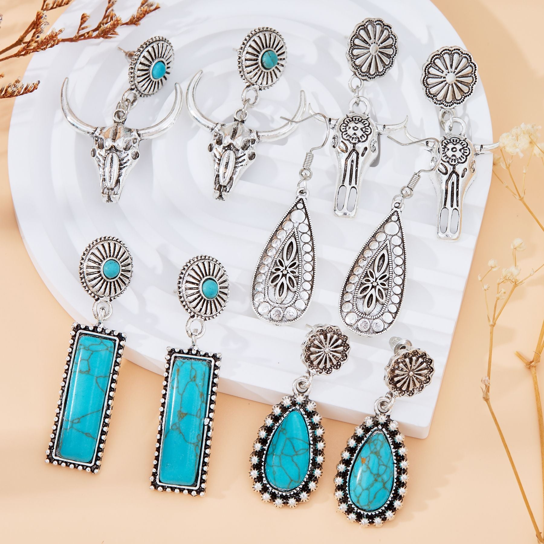 Wholesale Bohemian Retro Earrings Zinc Alloy Everyday Jewelry Accessory