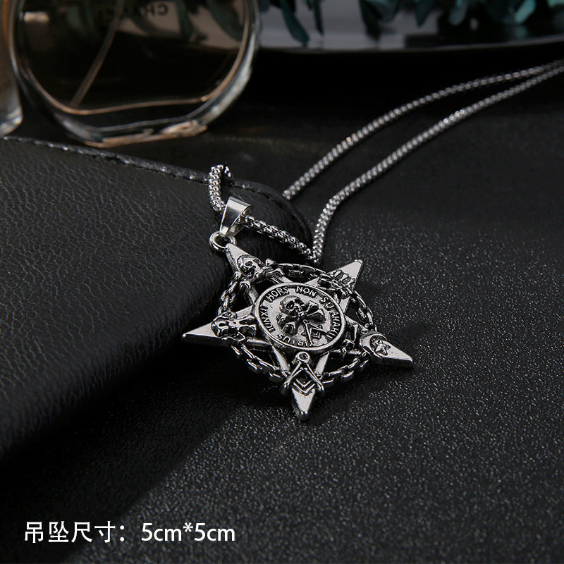Wholesale Titanium Steel Long Necklace Men's Sweater Chain ACC-NE-Meihun009