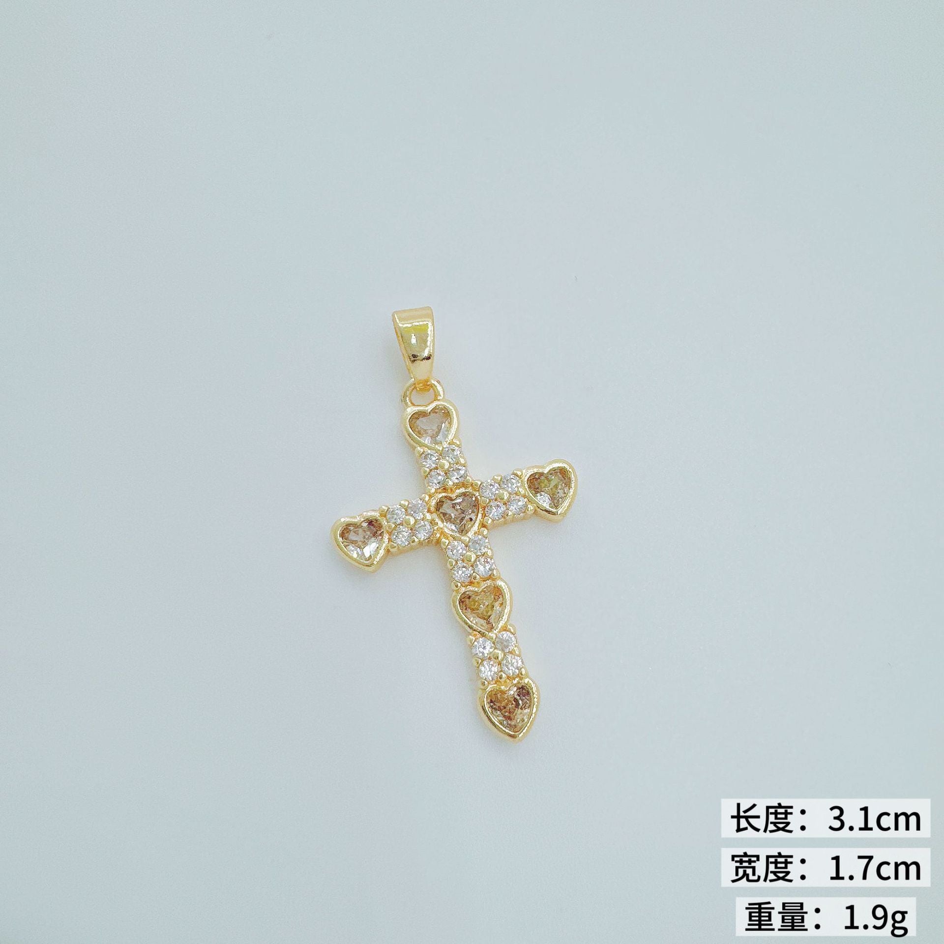 Wholesale Trendy Cross Pendant Necklace Copper Electroplate Jewelry Accessory