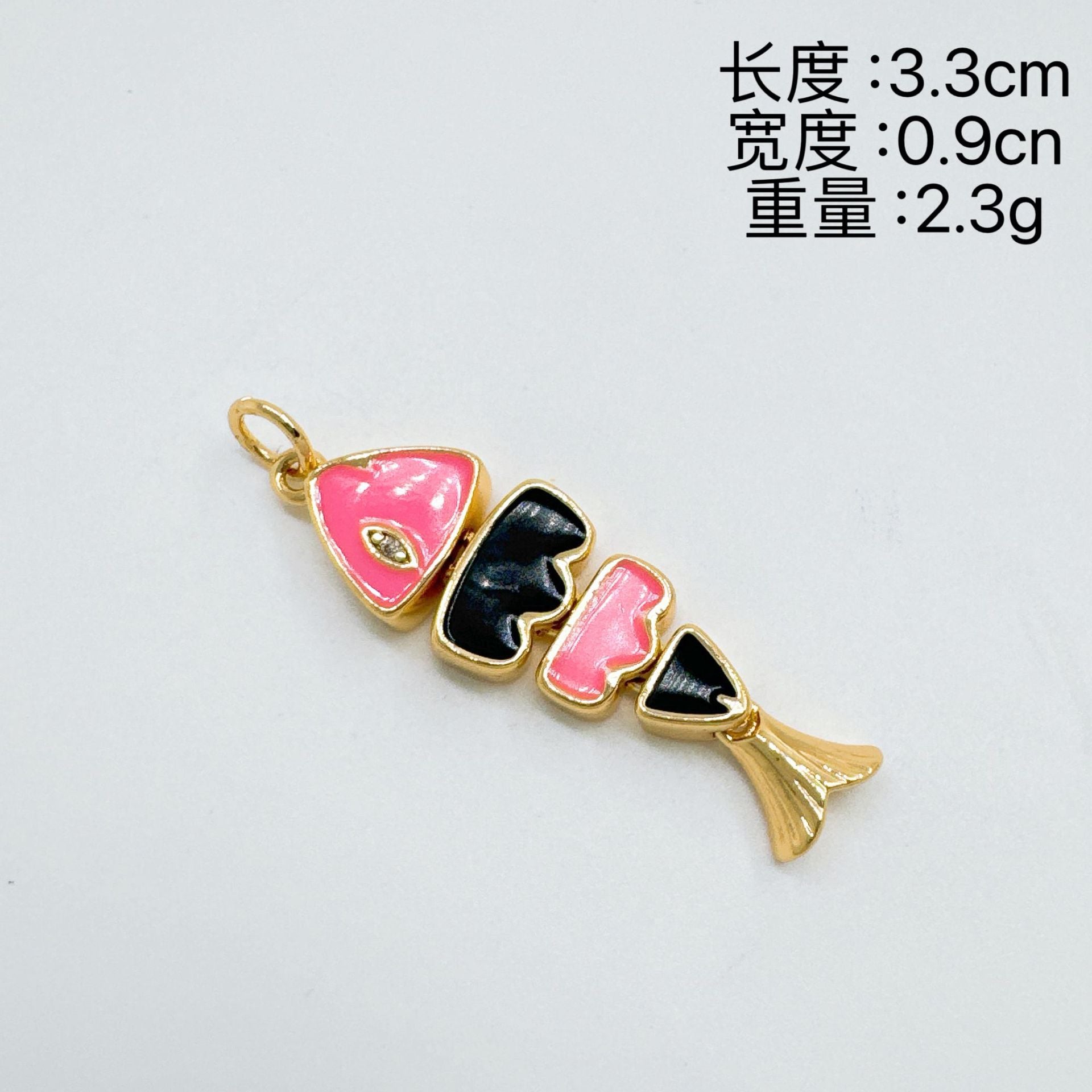Wholesale Ocean Sea Fish Micro-Inlaid Zircon Gold Plated Pendant Necklace Jewelry Accessory Boutique Resale