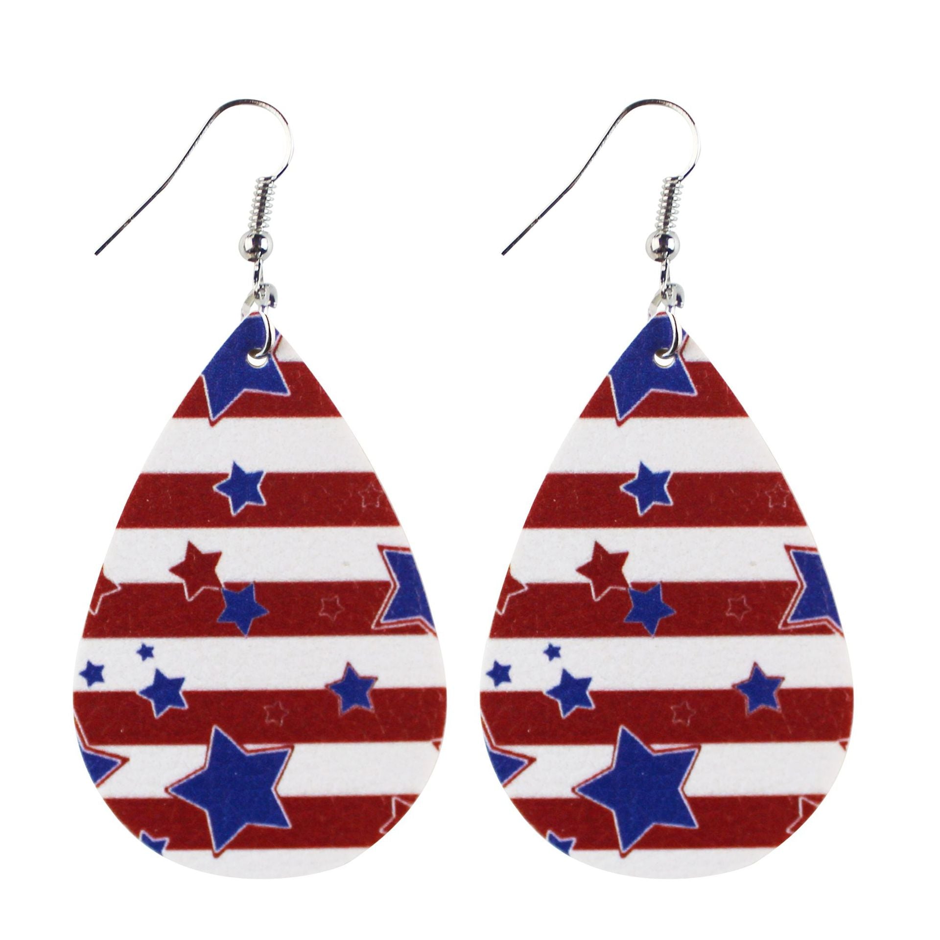Wholesale Independence Day leather earrings