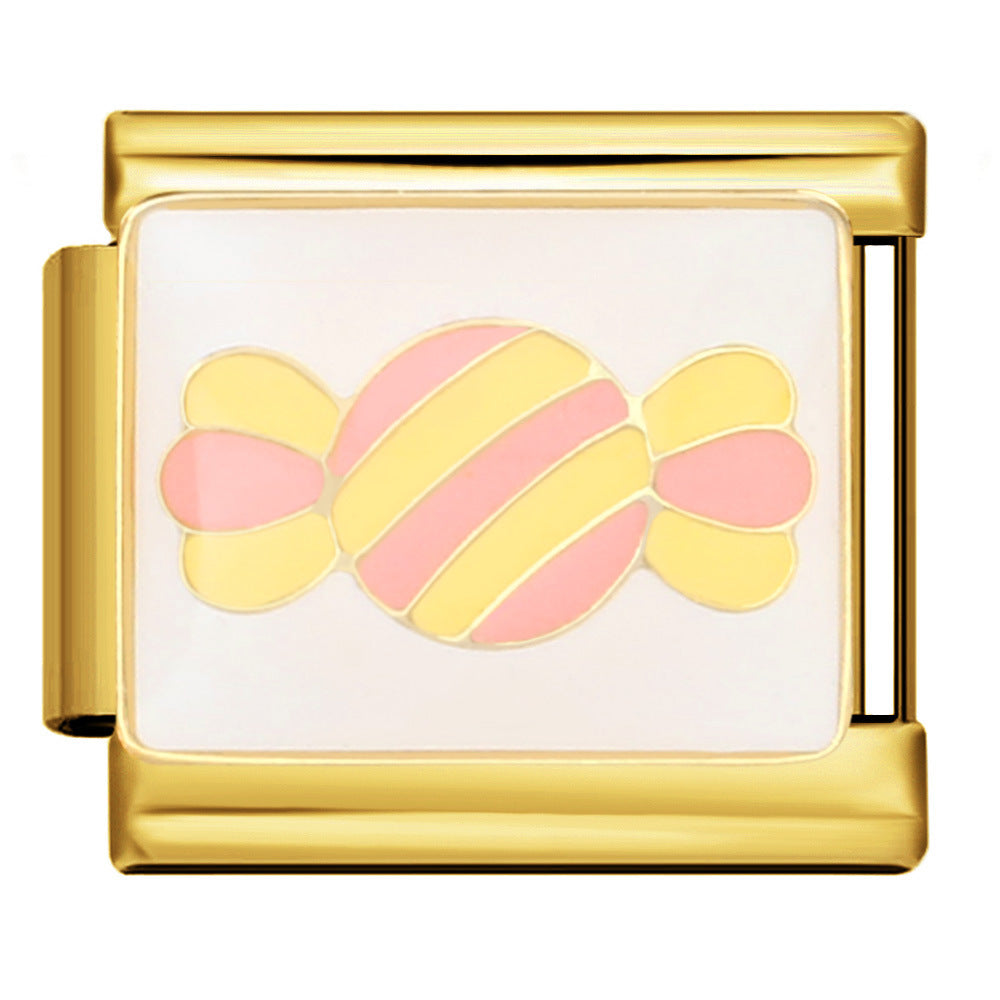 Wholesale Italian Charm Bracelet 9mm DIY Splicing Removable Gold and Silver Color Pattern Stainless Steel Composable Bracelet