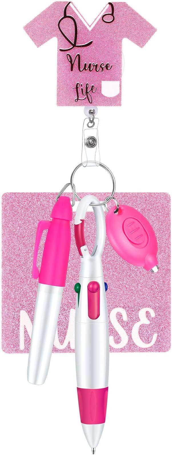 Wholesale Nurse Pen Set with Light Telescopic Badge Scroll Keychain Badge Reels ACC-KC-ChiHai008