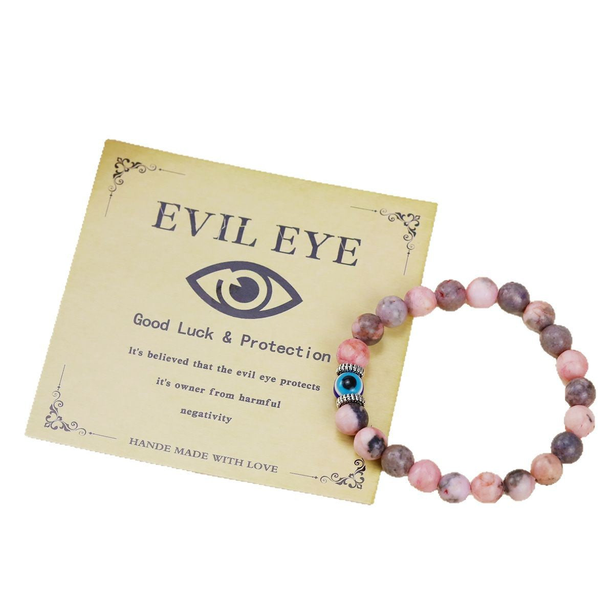 Wholesale Evil Eye Stone Bead Stretch Bracelet Fashion Accessory Gift