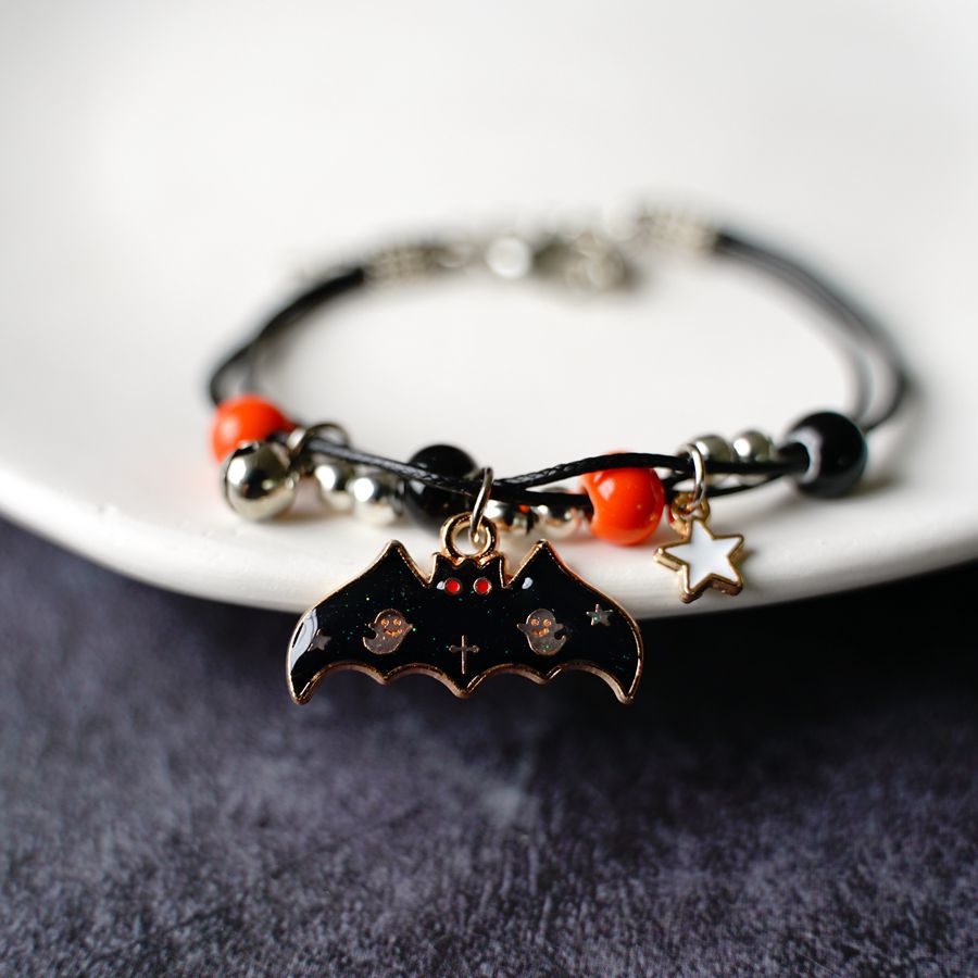 Wholesale  pumpkin bracelet  ghost festival orange ceramic bracelet