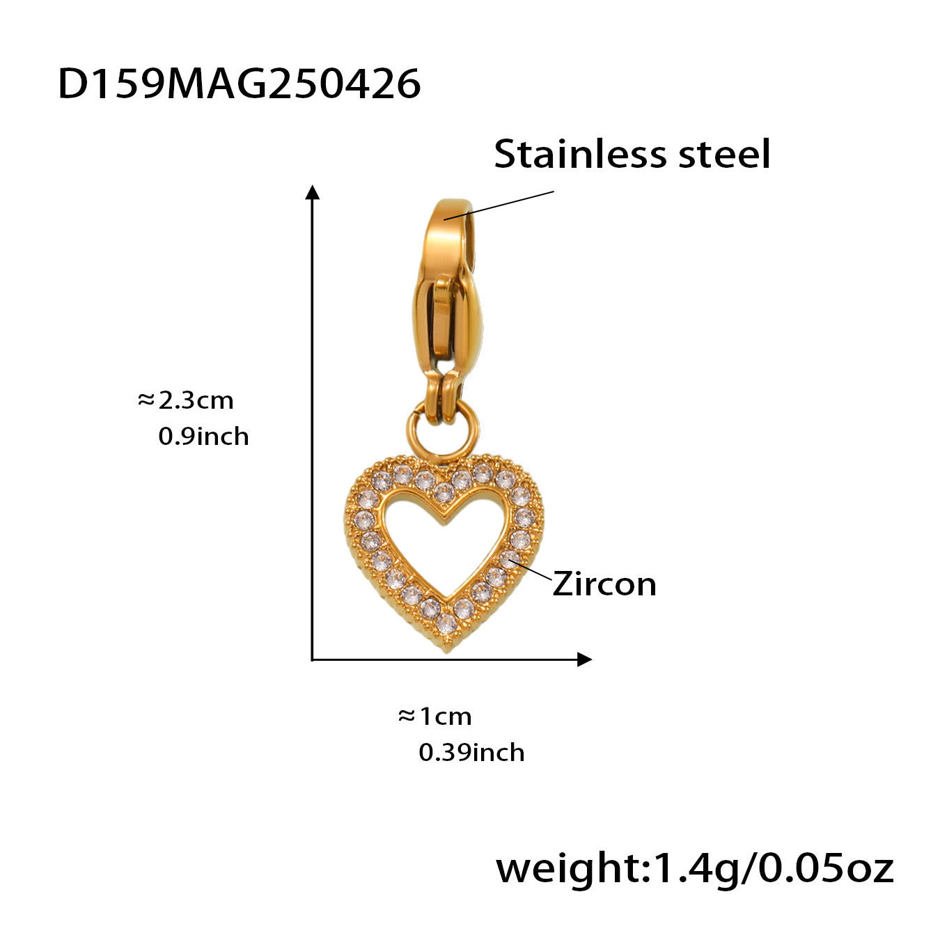 Wholesale Stainless Steel  Love Zircon DIY Multi-accessory Bracelet