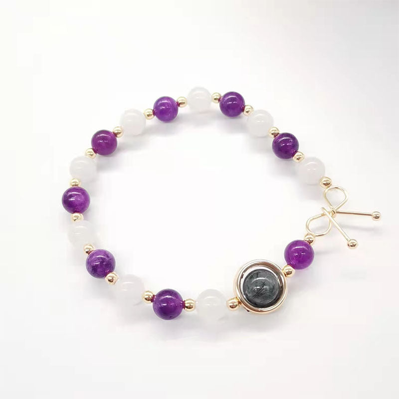 Wholesale  Crystal White Moonlight Amethyst Bracelet