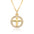 Wholesale retro cross micro inlaid zircon copper gold-plated necklace