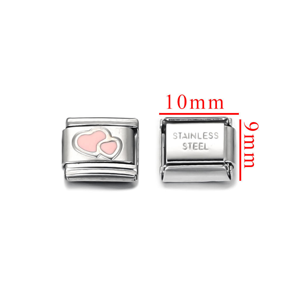 Wholesale 5pcs Italian Charm Bracelet 9mm DIY Splicing Cute Creative Stainless Steel Composable Bracelet