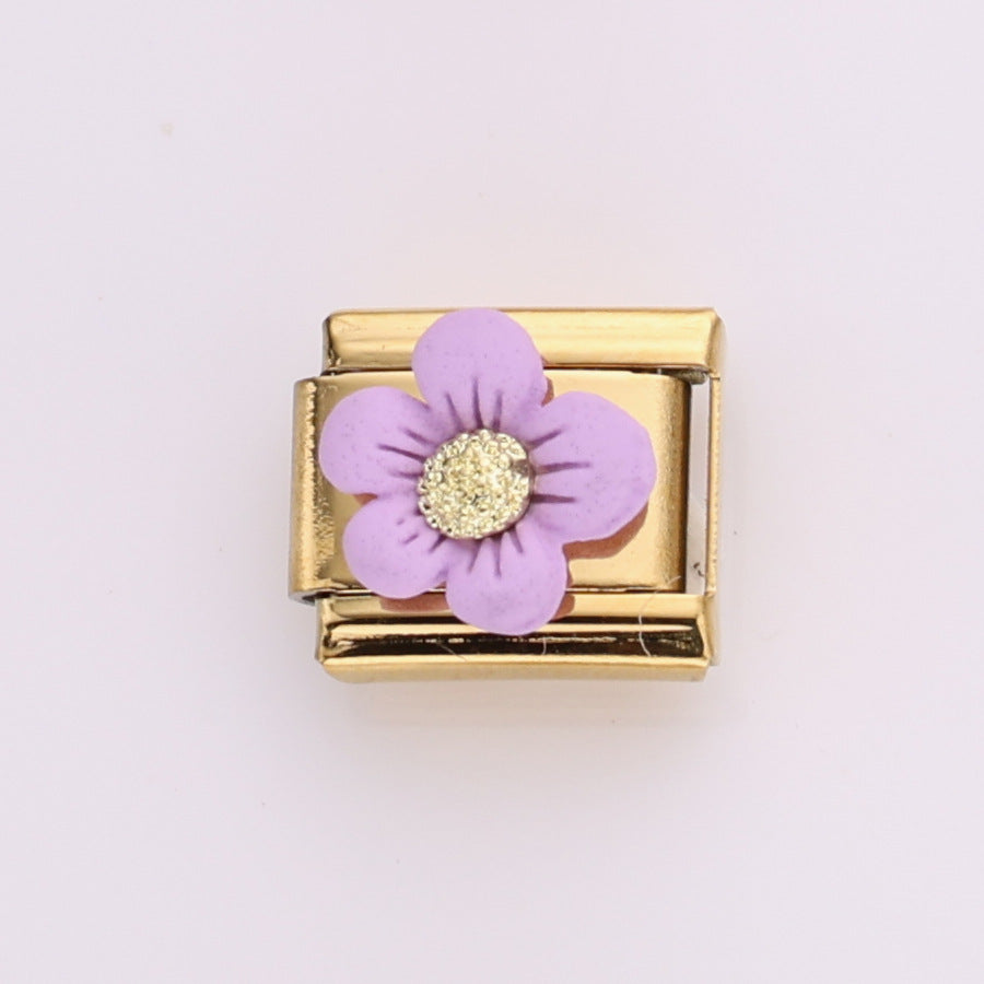 Bracelet de charme italien 10pcs 10 mm Bracelet composable en acier inoxydable 9 mm