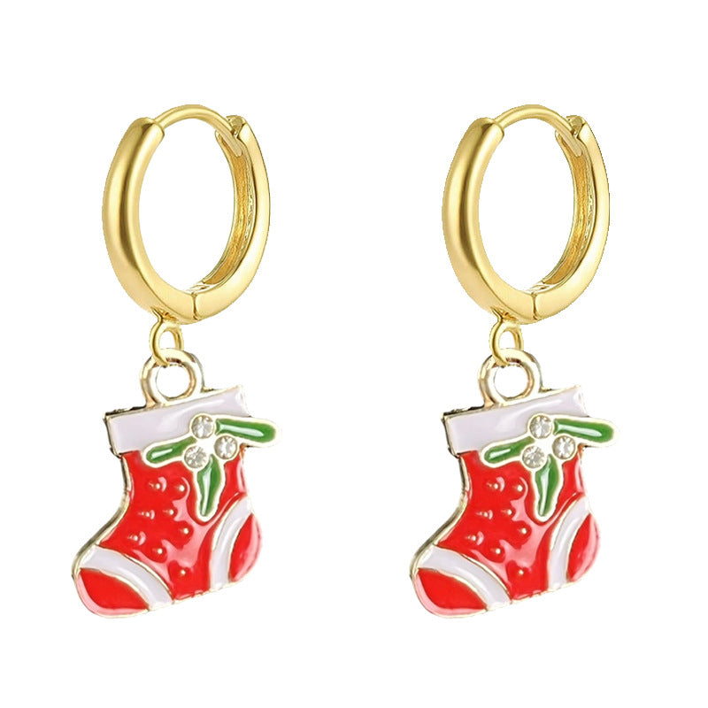 Wholesale 2 pairs/ pack Christmas gift  Christmas tree earrings