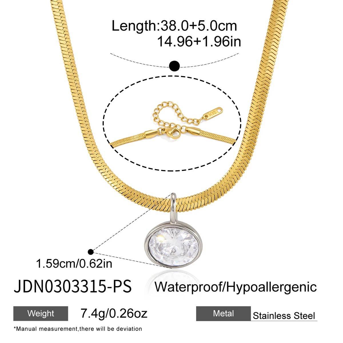 Wholesale Old Money Style Stainless Steel Zircon Clavicle Necklace Fashion Jewelry Accessory Gift