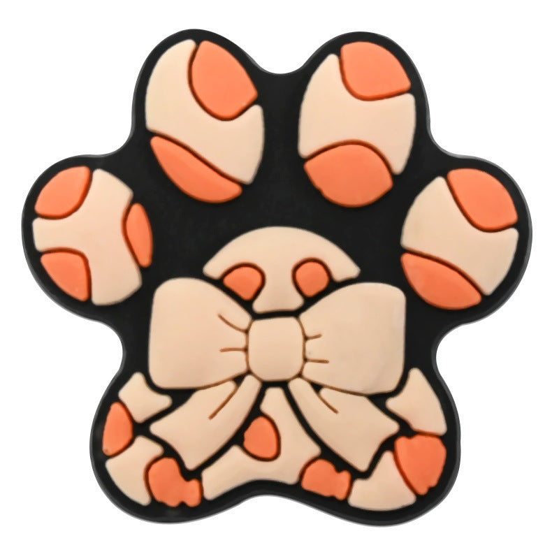 Wholesale  Random 100pcs Creative Cute dog-themed   PVC Soft Rubber Shoe Buckle Decoration