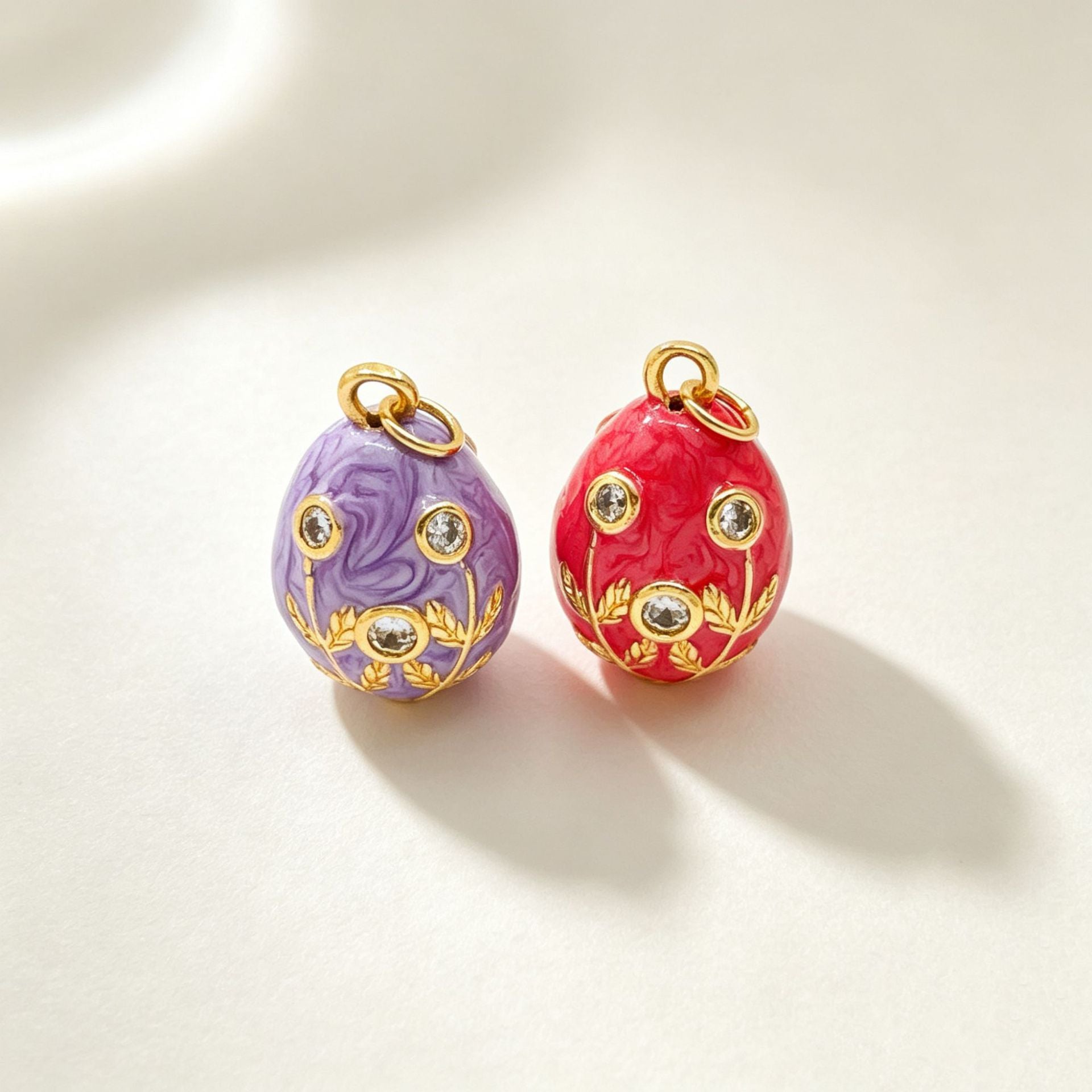Wholesale Gold Plated Easter Egg Pendant Necklace Fashion Accessory for Party