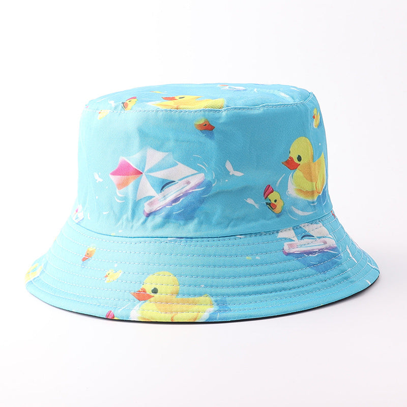 Wholesale Digital Print Yellow Duck Bucket Hat Fashion Party Accessory Gift