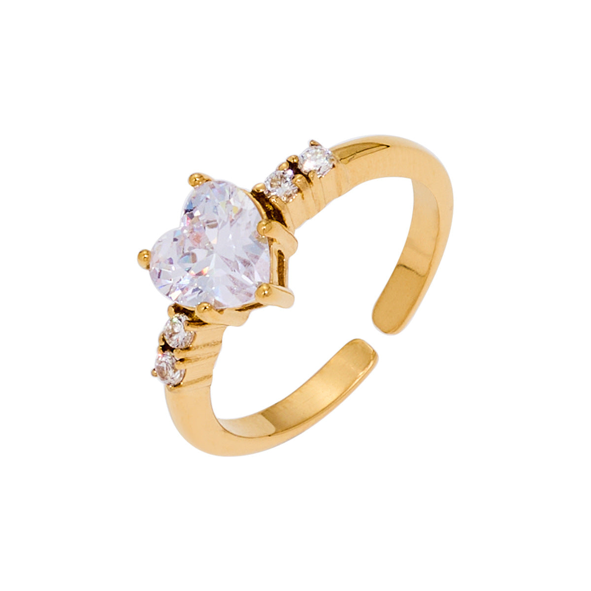 Wholesale Ins Style Titanium Steel Open Ring Electroplated Fashion Accessory Gift