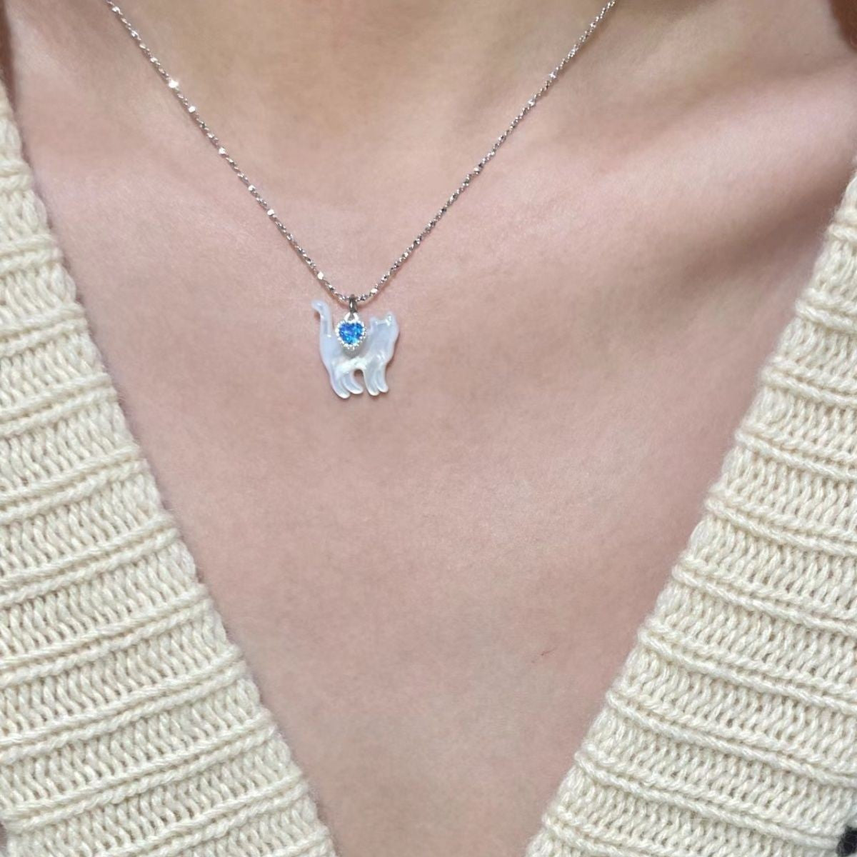 Wholesale cute love zircon pendant  s925 silver necklaces