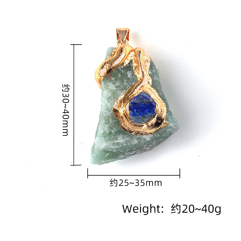 Wholesale 20 ~ 40mm oversized gold crystal stone pendant