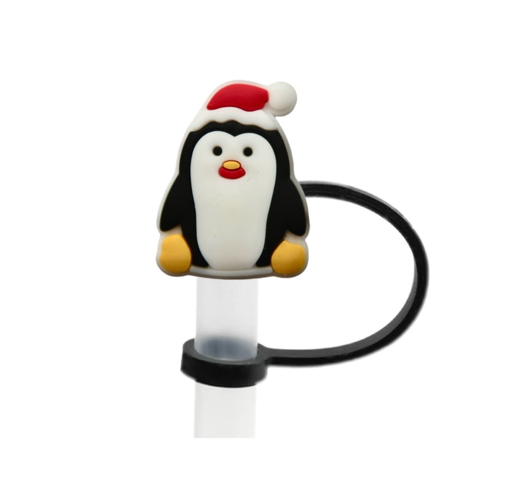 Wholesale 10pcs Christmas theme ideas 8/ 10mm Straw Cover Straw Tube Cap