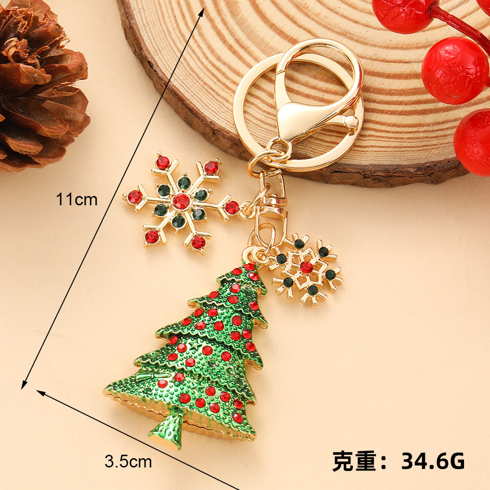 Wholesale Red Christmas Tree Rhinestone Keychain – Trendy Car Key Accessory Gift
