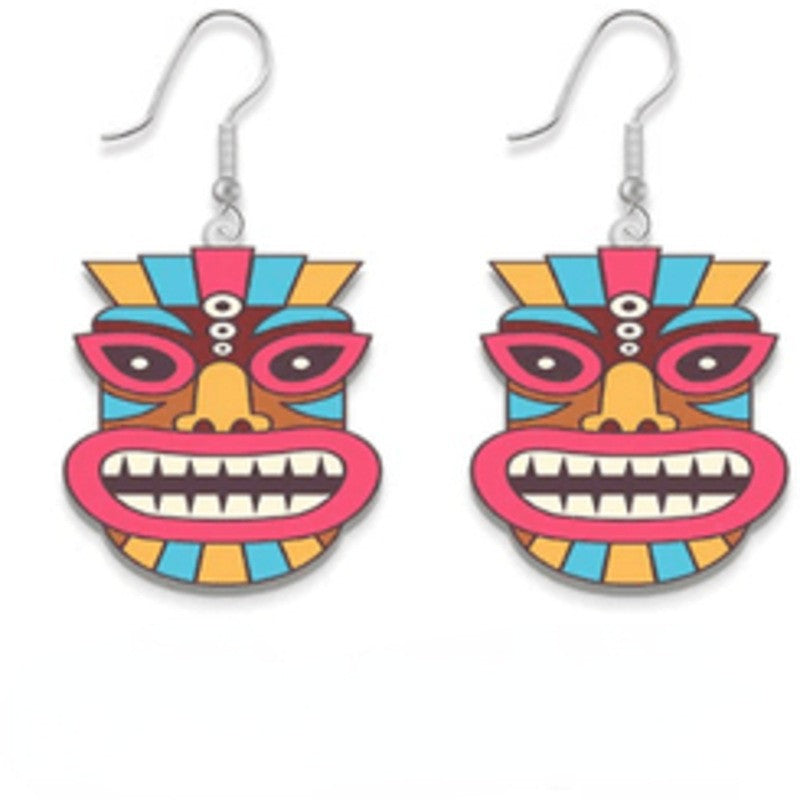 Wholesale Summer Tropical Fruit Acrylic Earrings — Refreshing Style for Hawaiian Luau &  Hula Parties