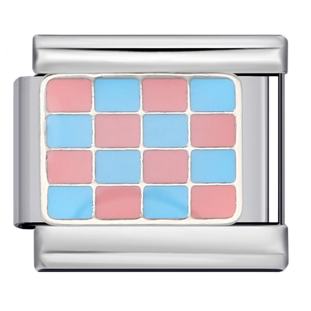 Wholesale Italian Charm Bracelet 9mm DIY Splicing Removable Colored Heart Stainless Steel Composable Bracelet