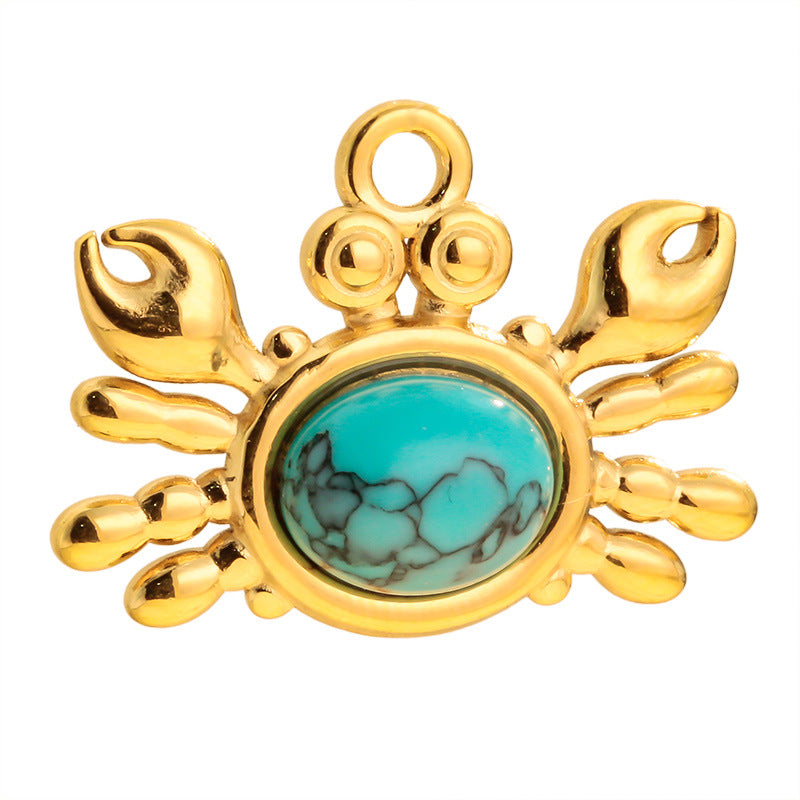 Wholesale Stainless Steel Ocean Series Crab Necklace Pendant