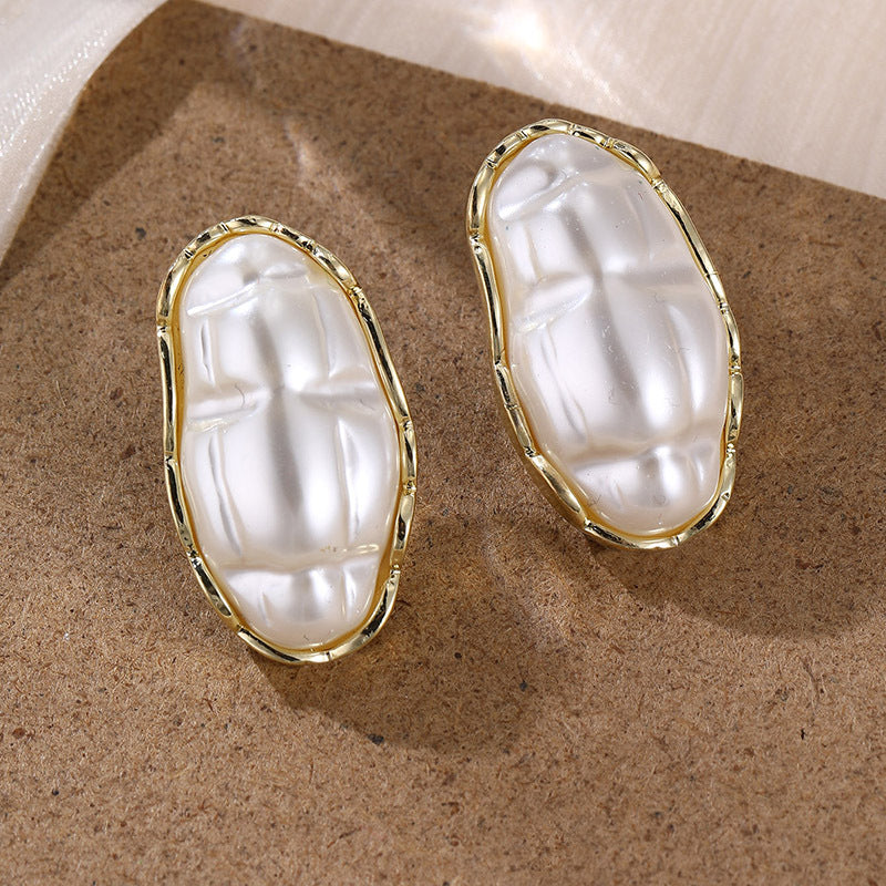 Wholesale  light luxury personality pearl flower earrings