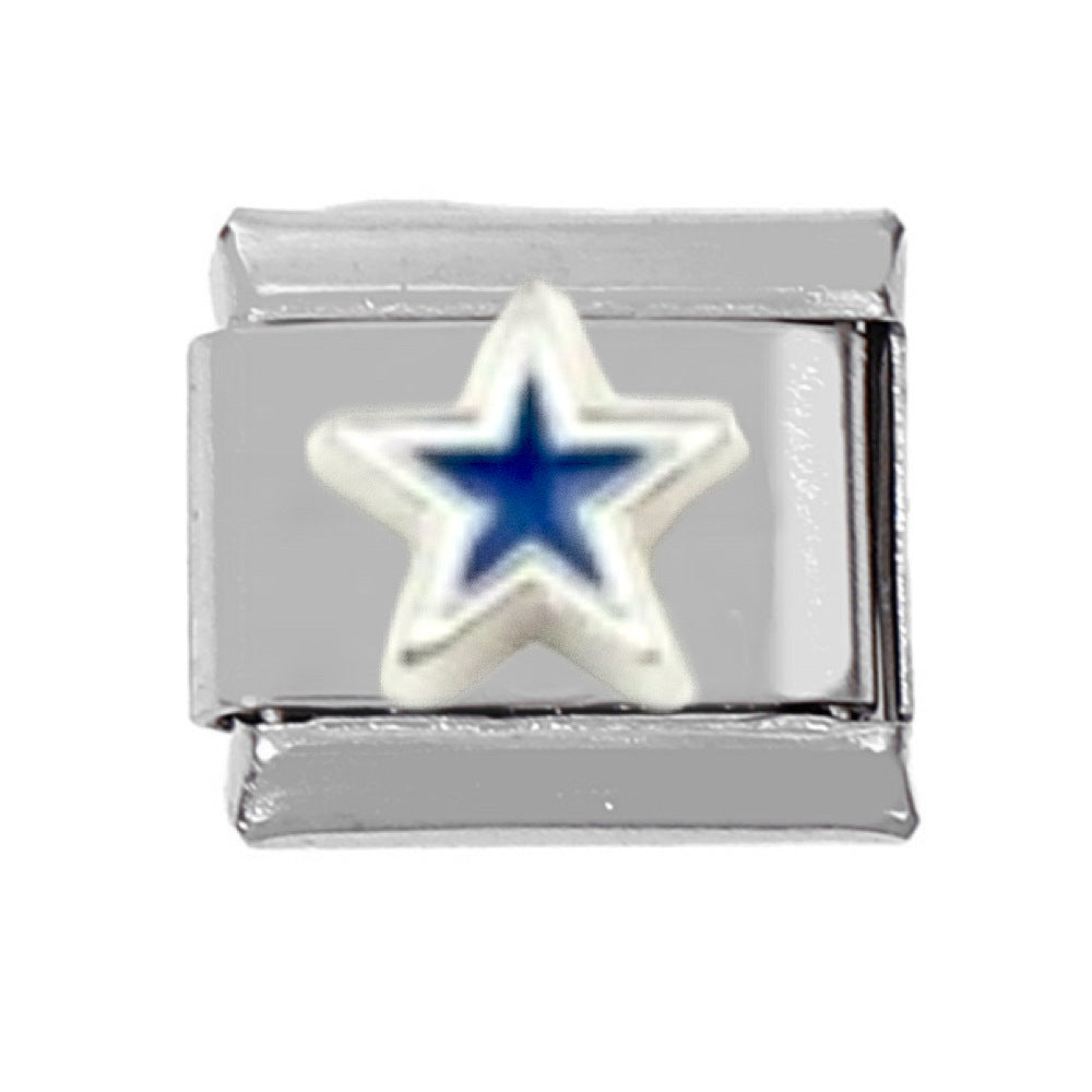 Wholesale 5pcs Italian Charm Bracelet 9mm DIY Splicing Snowflake Rainbow Star Moon Stainless Steel Composable Bracelet