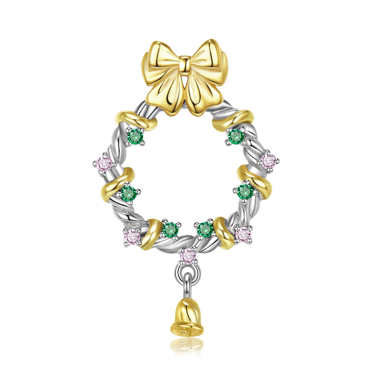 Wholesale S925 Silver Bell Garland Christmas Necklaces ACC-NE-MC013