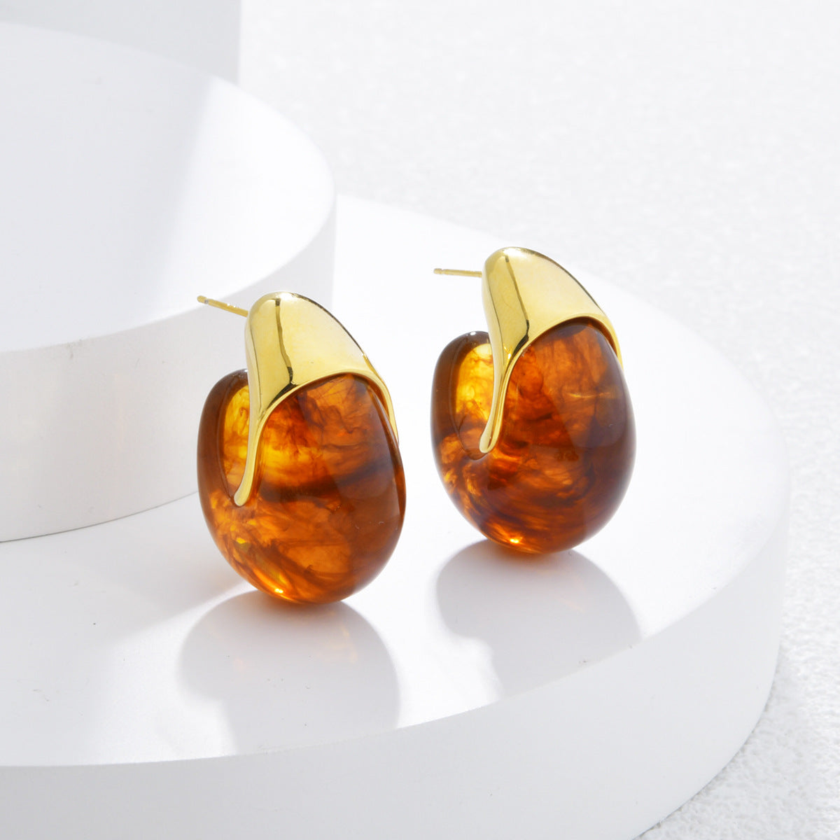 Wholesale  Resin Earrings Exaggerated Elegant Retro Earrings