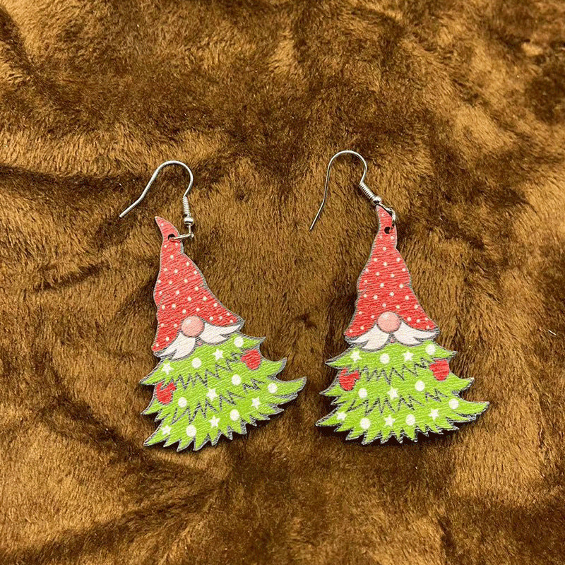 Wholesale Christmas Creative Cute Cartoon Santa Claus Earrings ACC-ES-KangD001