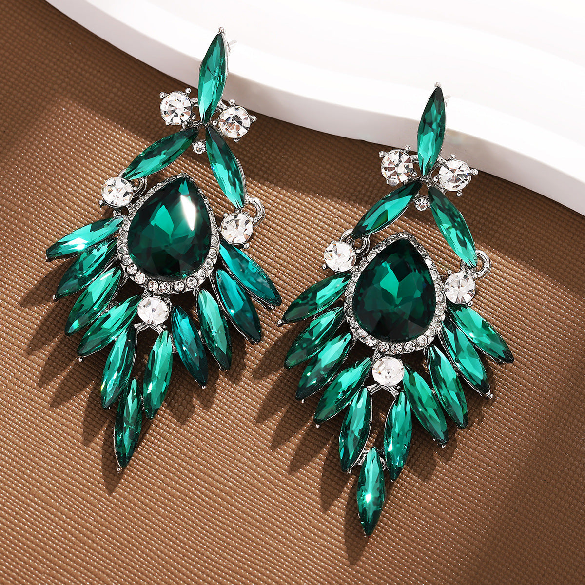 Wholesale Full Diamond Oval Tassel Earrings Luxury Earrings ACC-ES-YiN002