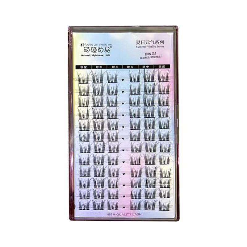 Wholesale 12 Rows of Large Capacity Comic Natural Single Cluster Segmented False Eyelashes ACC-FS-Rous003