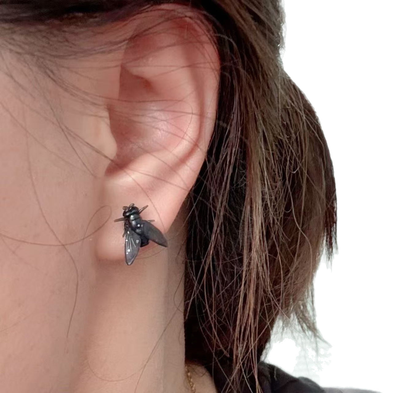 Wholesale Mini black fly earrings